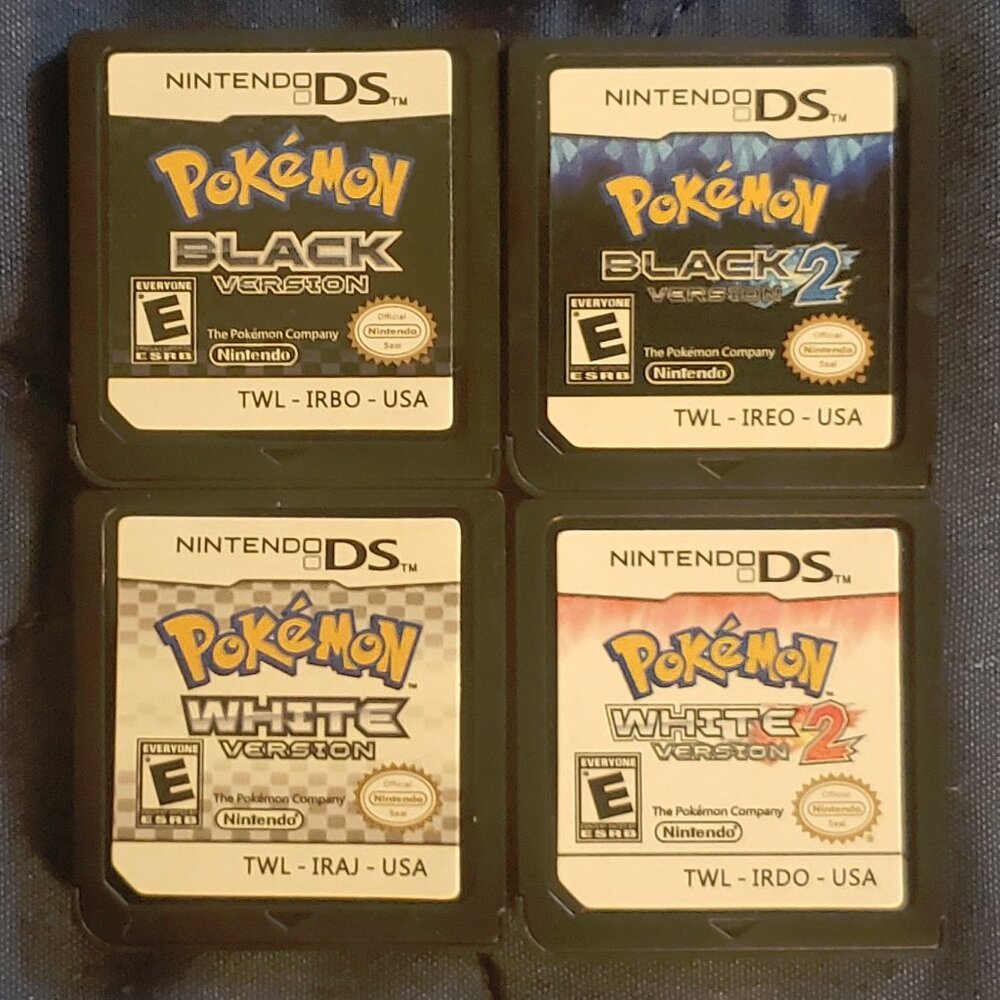 Pokemon Black and White 1 and 2 Video Game Nintendo DS